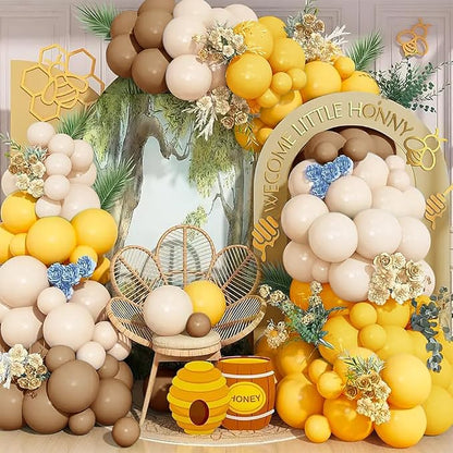 Orange Brown Nude Balloon Arch Kits, Neutral Baby Shower Gender Reveal Birthday by Iyovgoo