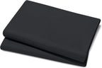 Bare Home Microfiber Pillow Cases - King 20x36 - Cooling Pillowcases - Double Brushed - Easy Care - Envelope Closure (King Pillowcase Set of 2, Black)
