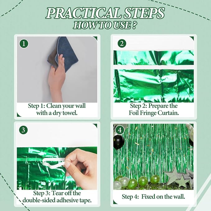 DECOCKRAT 3 Pack Foil Fringe Backdrop - Image 2