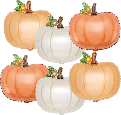 Little Pumpkin Foil Balloon Set 6 Pcs 21 Inch Friendsgiving | Six 21-inch by Kriyokiaa