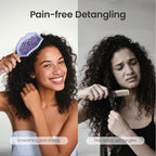 AIMIKE Glacier Detangling Brush, Pain-Free Detangler Brush for Curly Hair Wet & Dry Use, Glide Through Tangles with Ease, Vented Hairbrush for Women's 2c to 4c Curls, Purple
