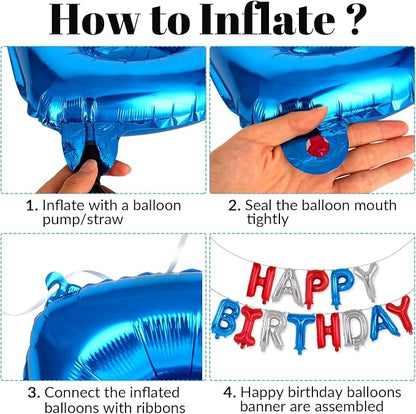 Happy Birthday Balloons Banner, Foil Balloon Personalized Name Letters Balloons - Image 6