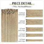 Full Shine Clip in Hair Extensions Human Hair Blonde Clip in Real Human Hair Extensions Honey Blonde Highlighted Platinum Blonde 120 G 16 Inch