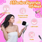 2 Pcs Sock Diffuser for Hair Dryer, 5.12 x 3.15" Universal Heat-Resistant Sponge Attachment for Curly Hair, Lightweight & Reusable Travel-Friendly Blow Dryer Diffuser Cap for Frizz Control (Black)