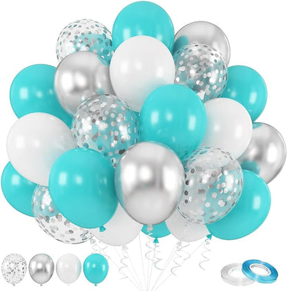 Teal and Silver Balloons - Image 7