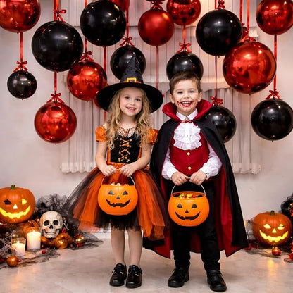 Black Red Round Foil Balloons - Image 6