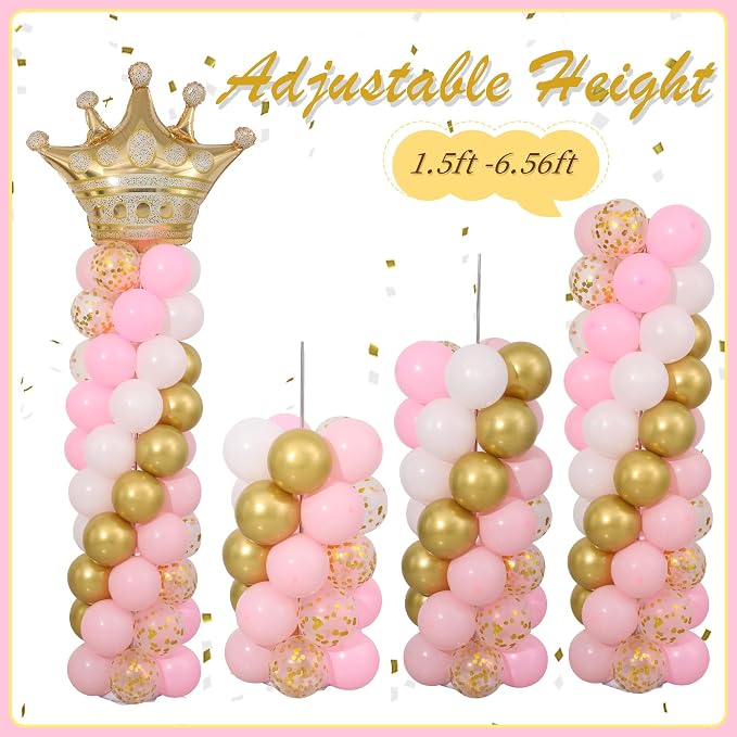 Princess Party Balloon Column Stand Kit 2 Sets - Image 6