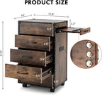 Artist hand Salon Trolley Cart with Wheels Barber Station with Drawers,Power Outlets,Hair Dryer Holders, Hair Stylist Equipment Storage Cabinet for Barbershop Spa Studio