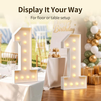 4FT Light Up Marquee Number 50 Warm White Light | Decorations - Image 3