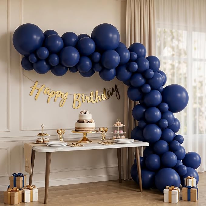 102pcs Navy Blue Balloons Garland Arch Kit, 18 12 10 5 Inch Balloons | Balloons - Image 4