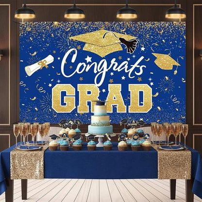 Graduation Banner 2026 Blue and Gold - Image 3
