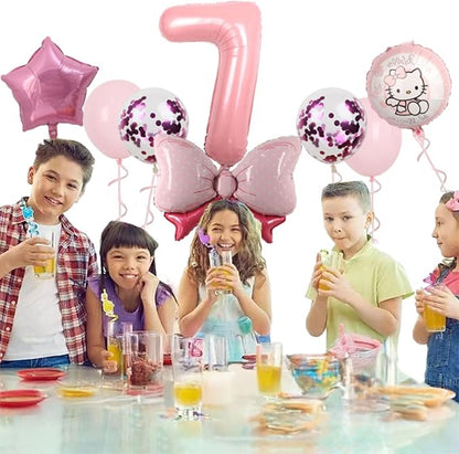 Cartoon Party Balloons, Cute Number 7 Balloon - Image 5
