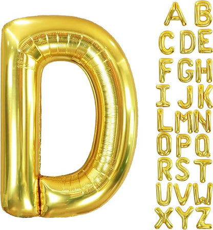 40 Inch Letter Foil Balloons Gold by Aeniaza