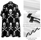 Adjustable Barber Styling Cape, Skull and Crossbones Haircut Apron Hairdressing Gown Cover for Hairdressers