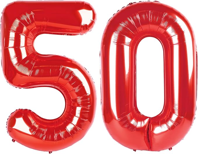 50 Balloon Number 40 Inch Red Balloons by Mluchee