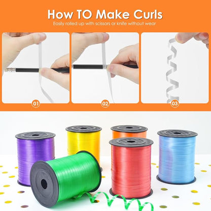 Orange Curling Ribbon, Balloon String 500 Yard - Image 3