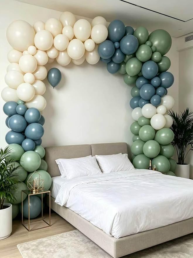 White Sand Balloons 55 Pcs 12 Inch Sand White Neutral Latex Balloons Arch Kit - Image 2