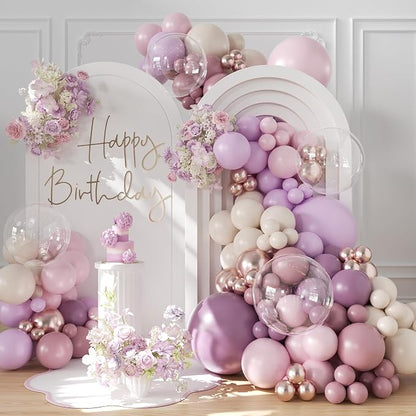 Pink and Purple Balloon Arch Kit by CROSSFINGERS