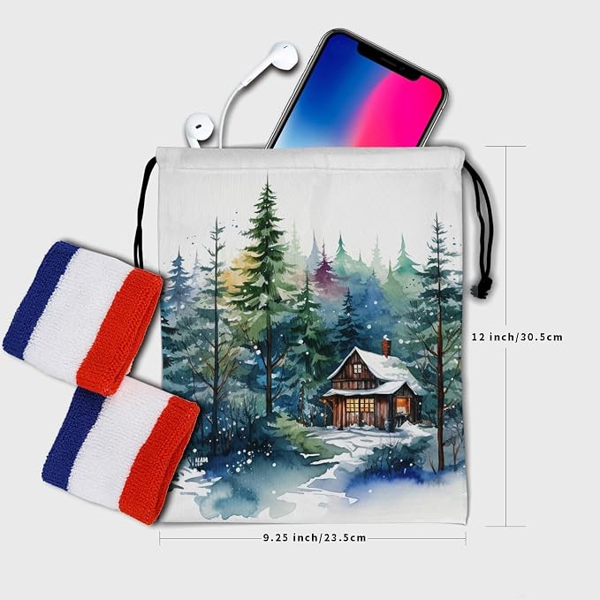 Watercolor Forest Tree Grip Bag - Image 6