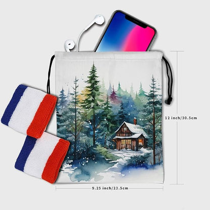 Watercolor Forest Tree Grip Bag - Image 6