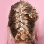 ELANE 36 Pcs Pearl Hair Pins for Wedding Hairstyles,Pearl Bridal Hair Accessories Pearl Bobby Pins for Hair,Pearl Hair Accessories for Wedding (Gold)