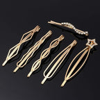 20 Pieces Elegant Hair Barrettes Bridal Golden Metal Hair Clip Artificial Pearl Hair Pins and Clear Rhinestone Bobby Pin for Weddings Hair Accessories