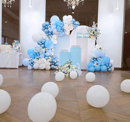 Blue White Balloons Arch Kit - Image 7
