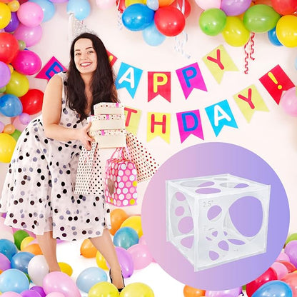 Auihiay 18 Holes Balloon Sizer Box Cube, 2-10 Inch Balloon Sizer | Collapsible - Image 7