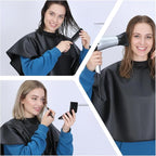 Makeup Cape Hair Dye Cape for Women, PU Waterproof Beauty Salon Short Smock, Professional Shampoo Capes for Hair Dye, Comb-out, Styling, Shampoo