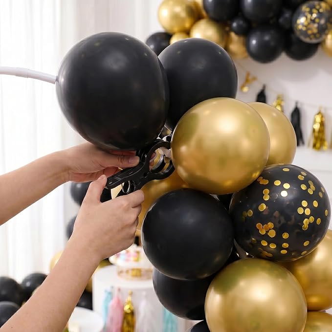 Putros 20 Pack Balloon Arch Clips 3.5 Inch Black Spring Clamps - Image 4