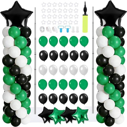 2 Set Green White Black Balloons Column Stand Kit Adjustable Tower Stand from by Unknown