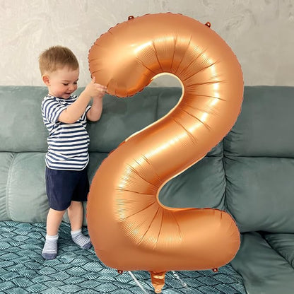 40 Inch Number 5 Balloon, Big Foil Self Inflating 5th Birthday Number Balloons - Image 3