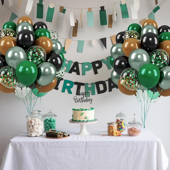 Paready Green and Brown Balloons - Image 4