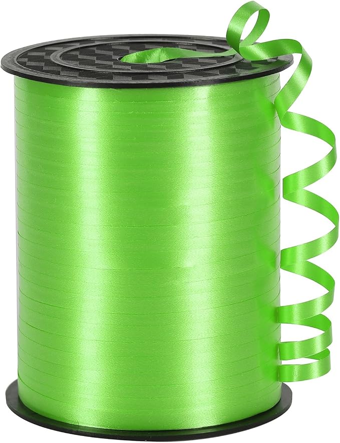 Green Curling Ribbon, 3/16 inch x 500 Yards Light Green Curling Ribbon by PendantofLuck