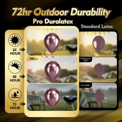 Pro Duralatex Metallic Brown Extra-Thick Balloons 120 Pack 10 inch | Bronze - Image 3