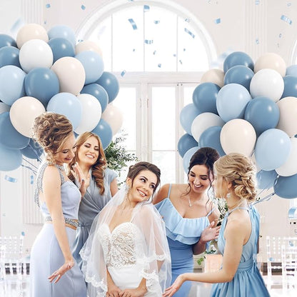 60pcs Dusty Blue Balloons 12inch - Image 5