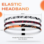 Headbands for Women, 5 PCS Unisex Sports Hair Band, Thin Hair Band Boys & Children, Elastic Headband Men's Sports Non-Slip Headbands, Thin Hair Bands for Football, Yoga, Running