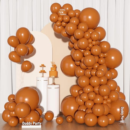 Ouddy Party 129Pcs Burnt Orange Balloons Different Sizes 18 12 10 5 Inch | 6Pcs - Image 5