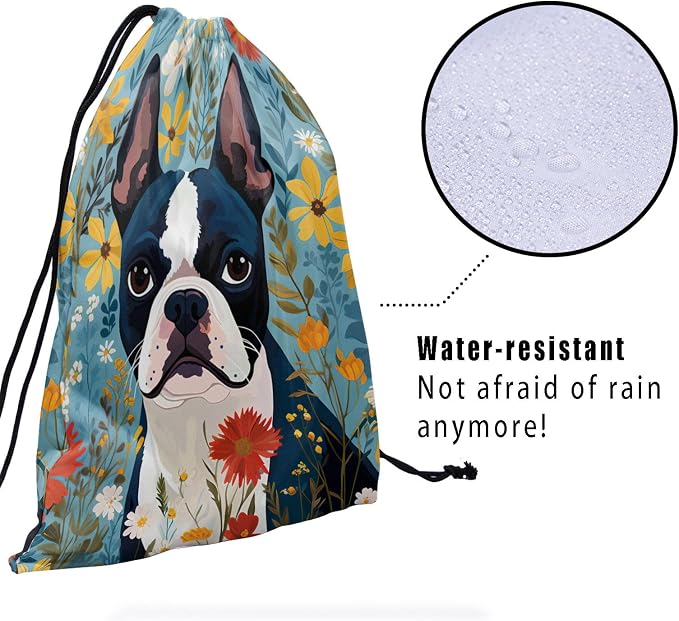 Giwawa Boston Terrier Drawstring Grip Bag - Image 4