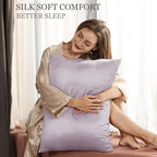 Adubor 100% Silk Pillowcase - Mulberry Silk Pillow Cases, 23 Momme 6A Grade Fibers, Silk Pillow Case for Hair and Skin Health, with Hidden Zipper (Standard 20''×26'', Grayish Purple, 1PC)