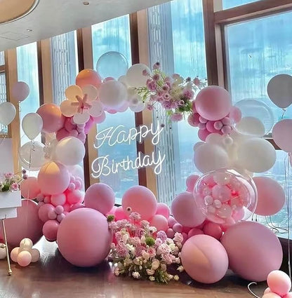 Pink Balloons 18 Inch 24 Pack Matte Helium Latex Round Balloons - Image 3