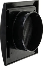 Repa Market 4 Inch Black Dryer Vent Hood/Duct Cover for Walls or Ducting/ABS Plastic Grille with Flaps & Insect Screen/Exhaust and Dryer Vent Covers for Indoor & Outdoor Use