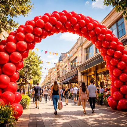 Red Balloons 100 Pack, 12 Inch Red Latex Balloons, Round Helium Balloons - Image 7