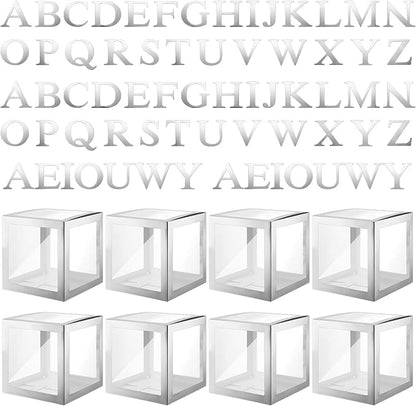 Barydat 8 Pcs Transparent Balloon Boxes Clear Balloon Boxes by home