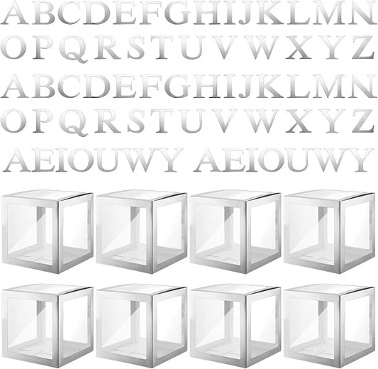 Barydat 8 Pcs Transparent Balloon Boxes Clear Balloon Boxes by home