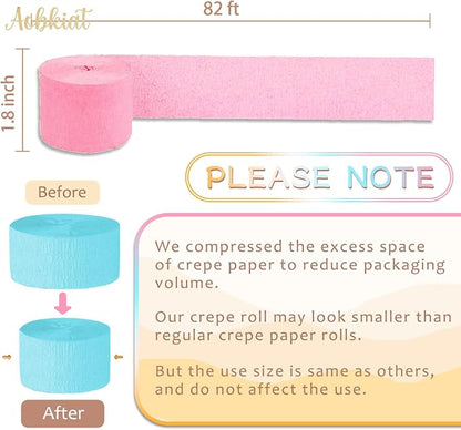 AOBKIAT Birthday Crepe Paper Streamers Party Decorations, 5 Rolls Pastel - Image 5