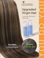 DOORES Tape in Human Hair Extensions, Balayage Natural Black to Chestnut Brown Remy Hair Extensions Tape in Skin Weft Natural Hair Extensions 30g 10pcs 24 Inch