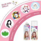 Temporary Hair Color Spray, Pink Hair Dye, Hair Color For Women, Temporary Hair Dye, Washable, Easy To Colour, Mild Formula, Suitable For Various Hair Types, Works On All Hair Colors 120ml