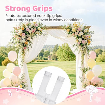 10 Pack Balloon Arch Clips, 3.5 Inch Plastic Transparent Clips - Image 4
