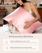 Oriental Lakeside® 100% Pure 22 Momme Mulberry Silk Pillowcase with Hidden Zipper - Nighttime Skincare & Hair Care Hydrating Pillow Cover